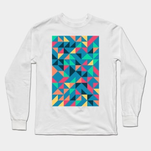 Creative Geometric Colourful Triangle Pattern #22 Long Sleeve T-Shirt